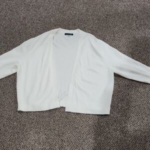 White Open-Front Cardigan